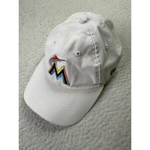 Miami Marlins Hat Cap Strap Back Mens X-Large White MLB Baseball New Era